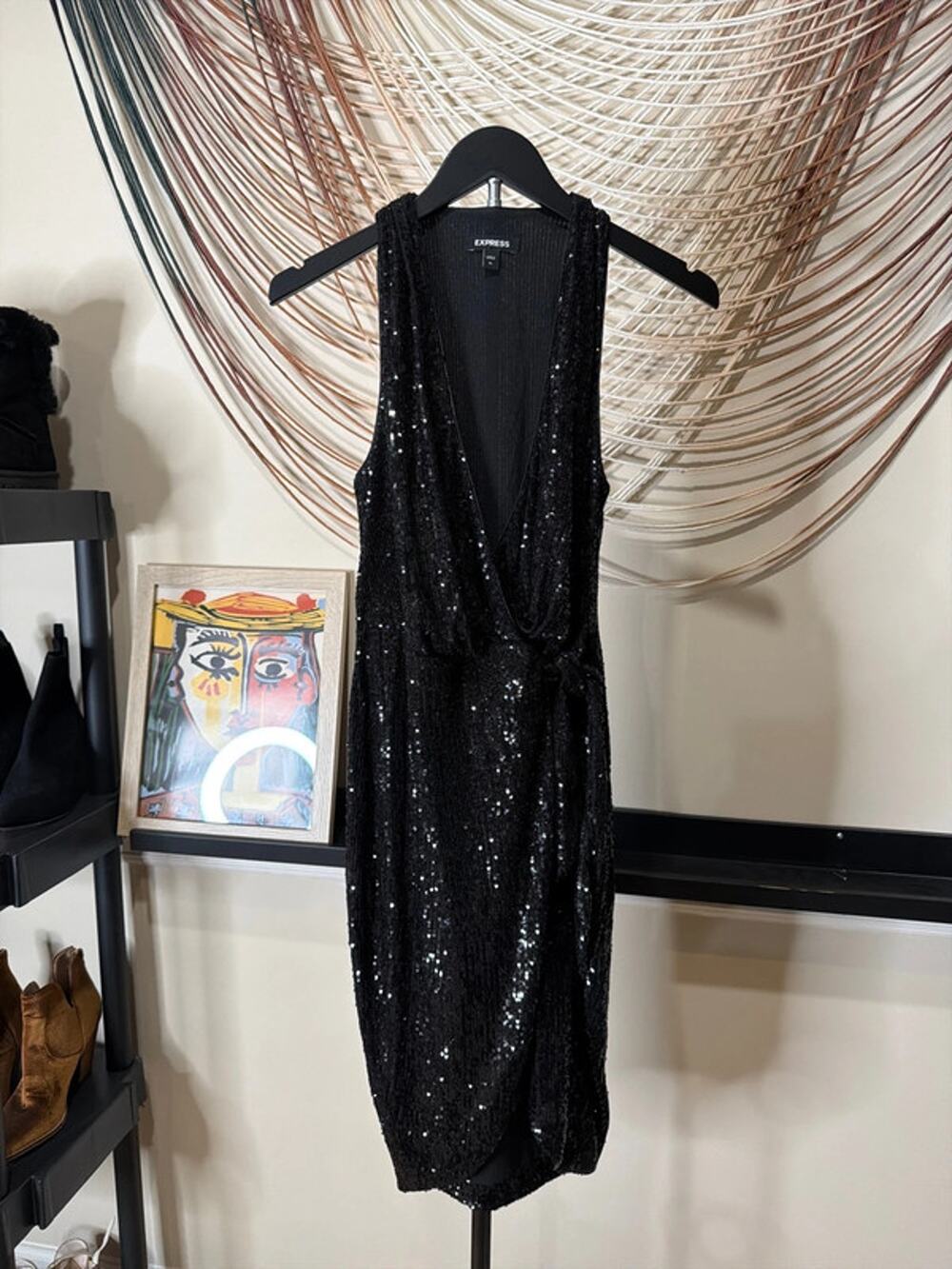 Express true rap dress sequence, black EUC XS 2825
